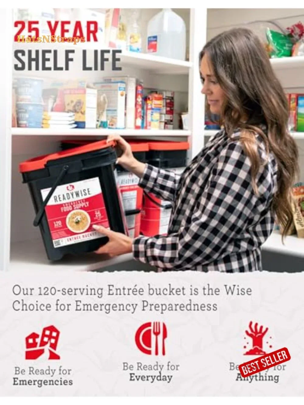 Emergency Survival Food Supply 120 Servings Freeze-Dried Meals